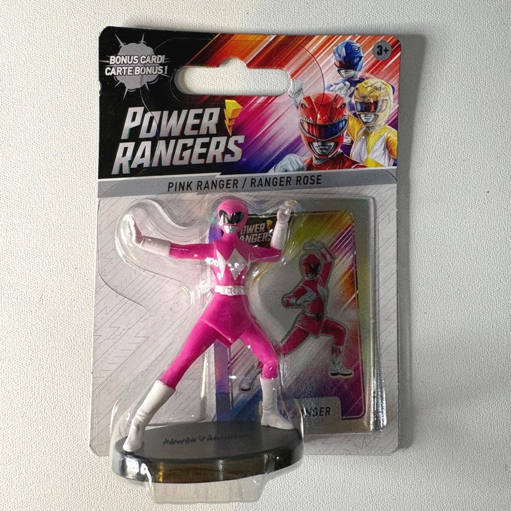 Power Rangers Pink Ranger Mini Figure with Bonus Card Just Play 2024 New Sealed